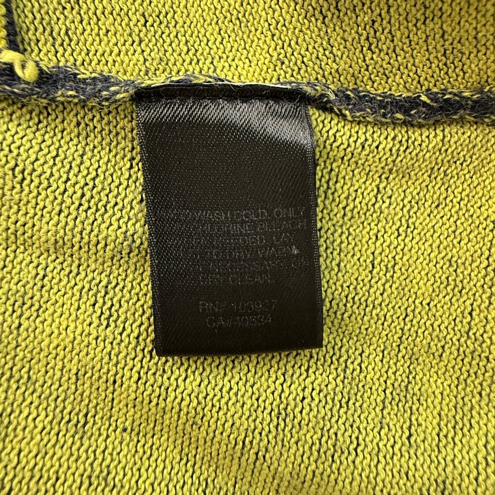 Marc by Marc Jacobs Knit Sweater Dress S Navy Chartreuse Pockets Y2K - Picture 7 of 8